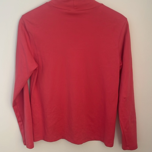 Lands’ End women’s 6-8 coral 💯% cotton like new turtleneck - Picture 5 of 5